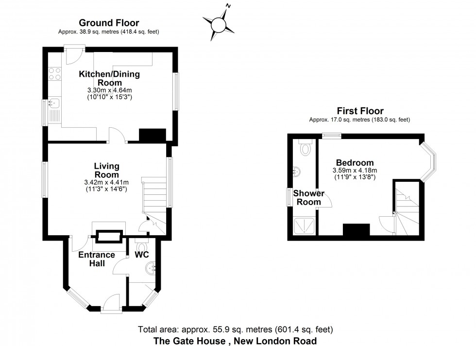 Floorplan for New London Road, Chelmsford, Essex