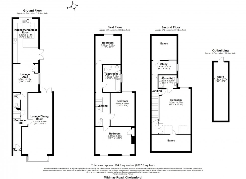 Floorplan for Mildmay Road, Chelmsford, Essex