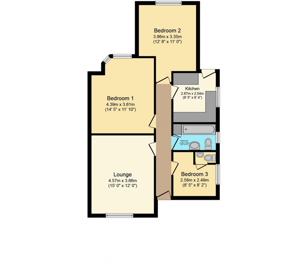 Floorplan for Shrublands Close, Chelmsford, Essex